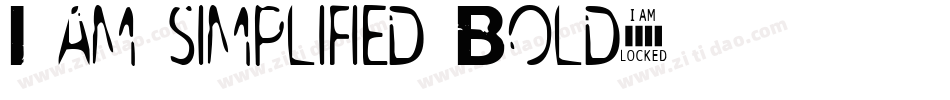 I am simplified Bold字体转换